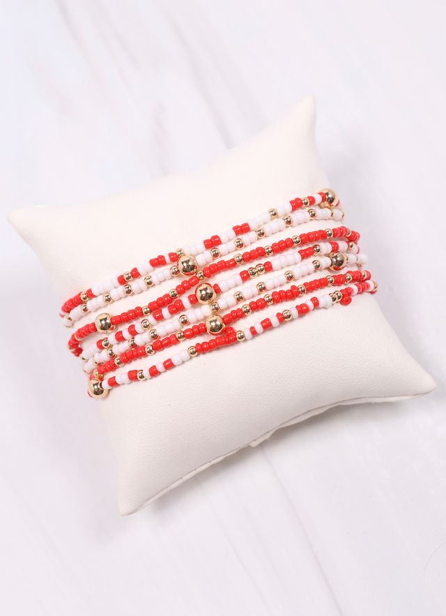 Karnes Bracelet Set RED WHITE