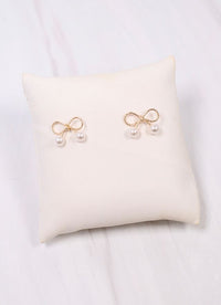 Lunah Pearl Bow Earring GOLD