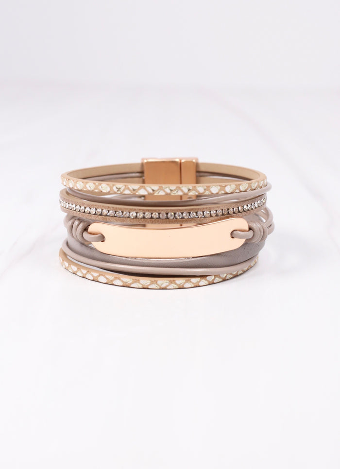 Wauke Strappy Magnetic Bracelet TAUPE