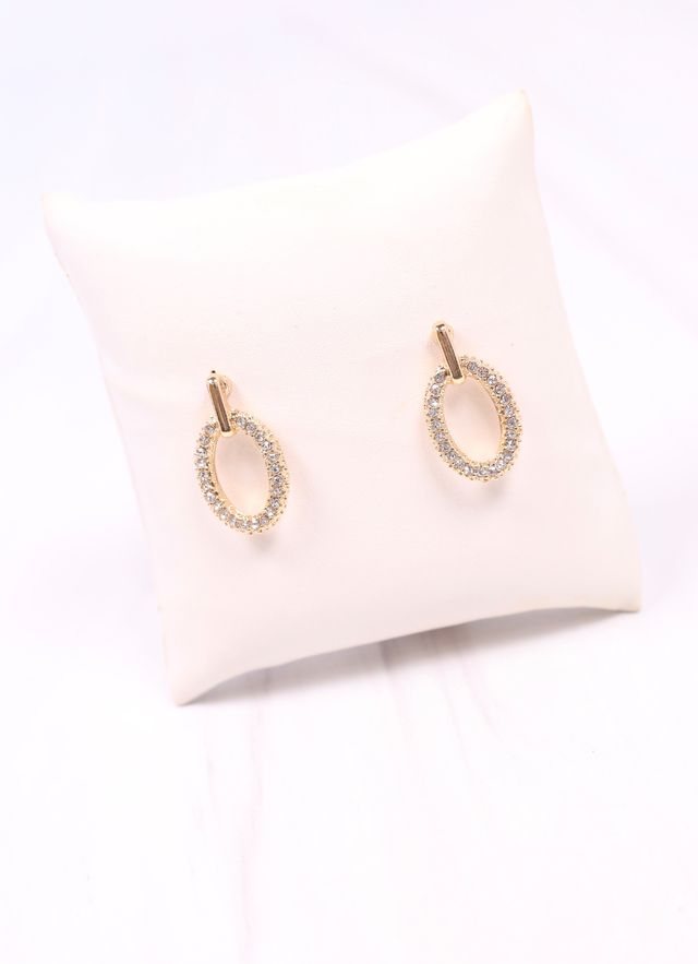 Brydon CZ Open Drop Earring GOLD