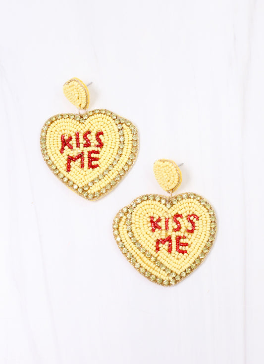 Tell Me About It Heart Earring YELLOW