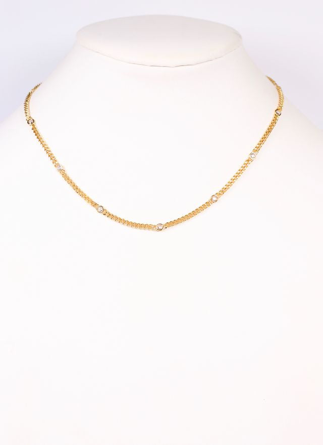 Gia CZ Chain Necklace GOLD