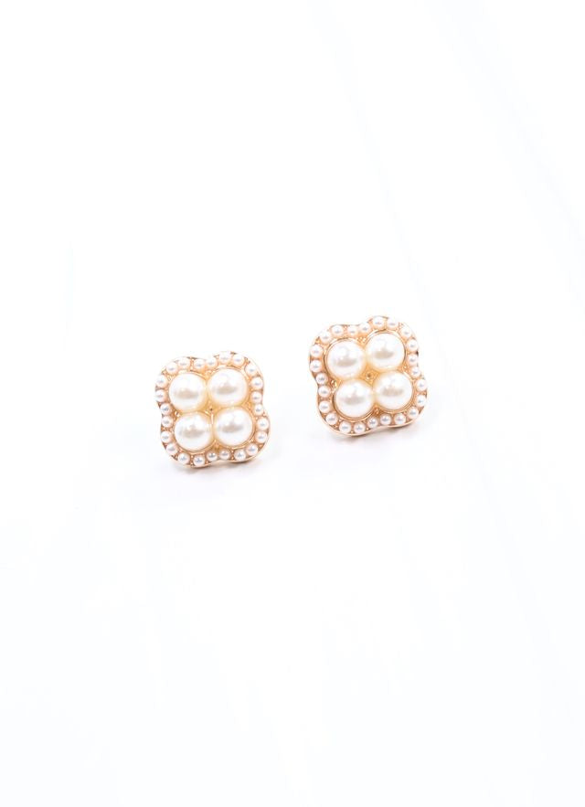 Kyla Pearl Stud Earring Cream