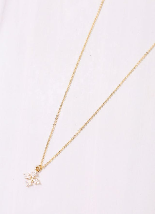 Knightley CZ Charm Necklace GOLD