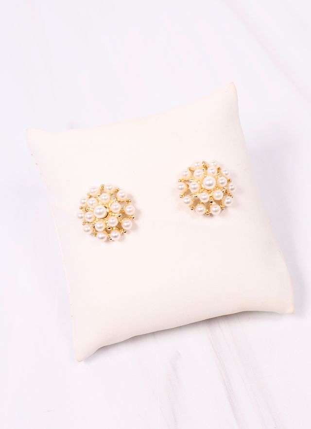 Jones Pearl Cluster Earring CREAM