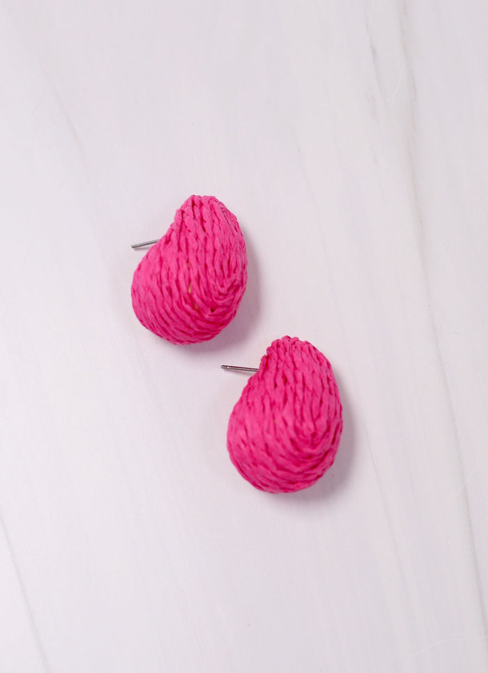 McDougall Wrapped Drop Earring HOT PINK
