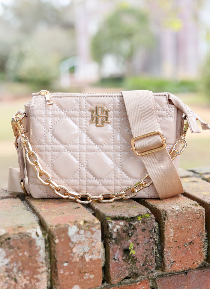 Jace Quilted Crossbody NUDE