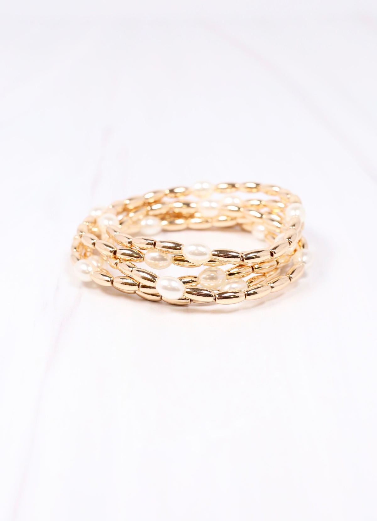 Brigden Pearl Bracelet Set GOLD
