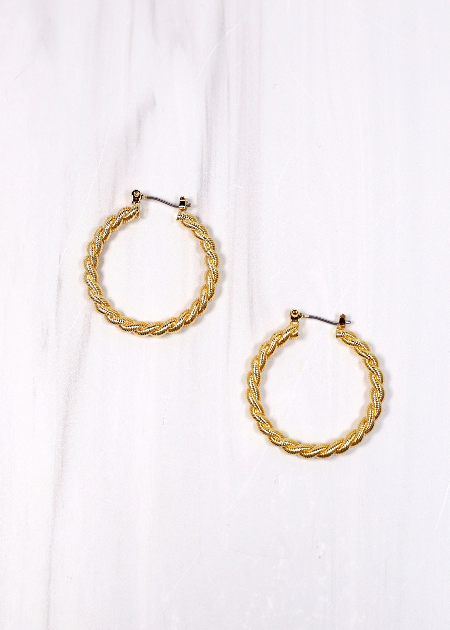 Clyde Twisted Hoop Earring GOLD