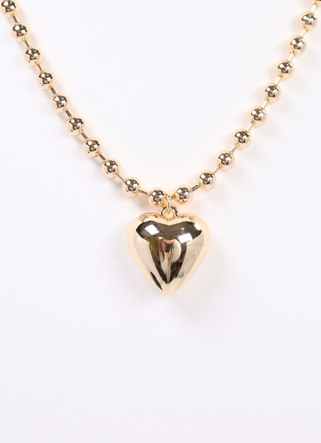 Betty Ann Heart Necklace Gold