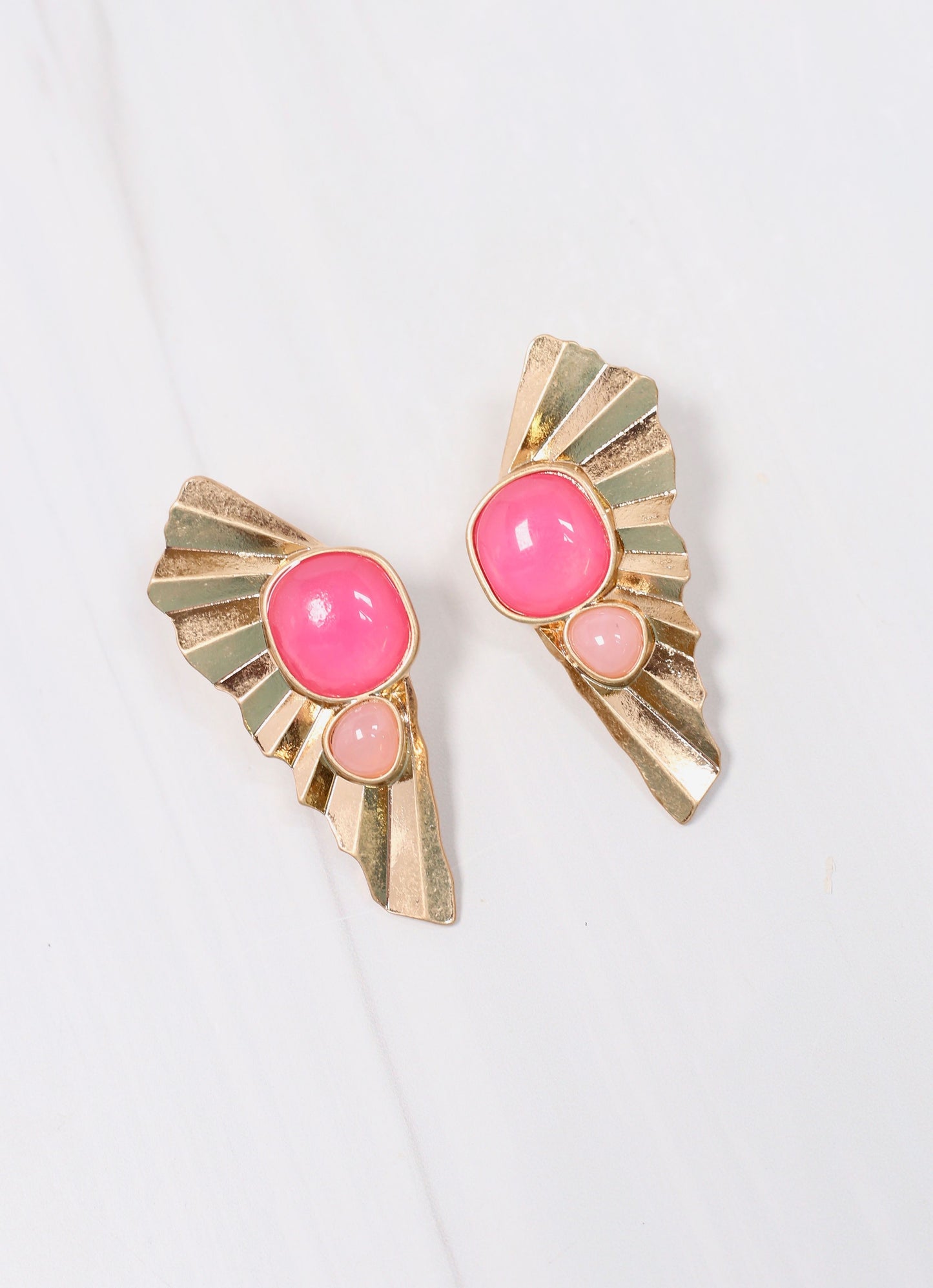 Hampshire Stone Fan Earring PINK