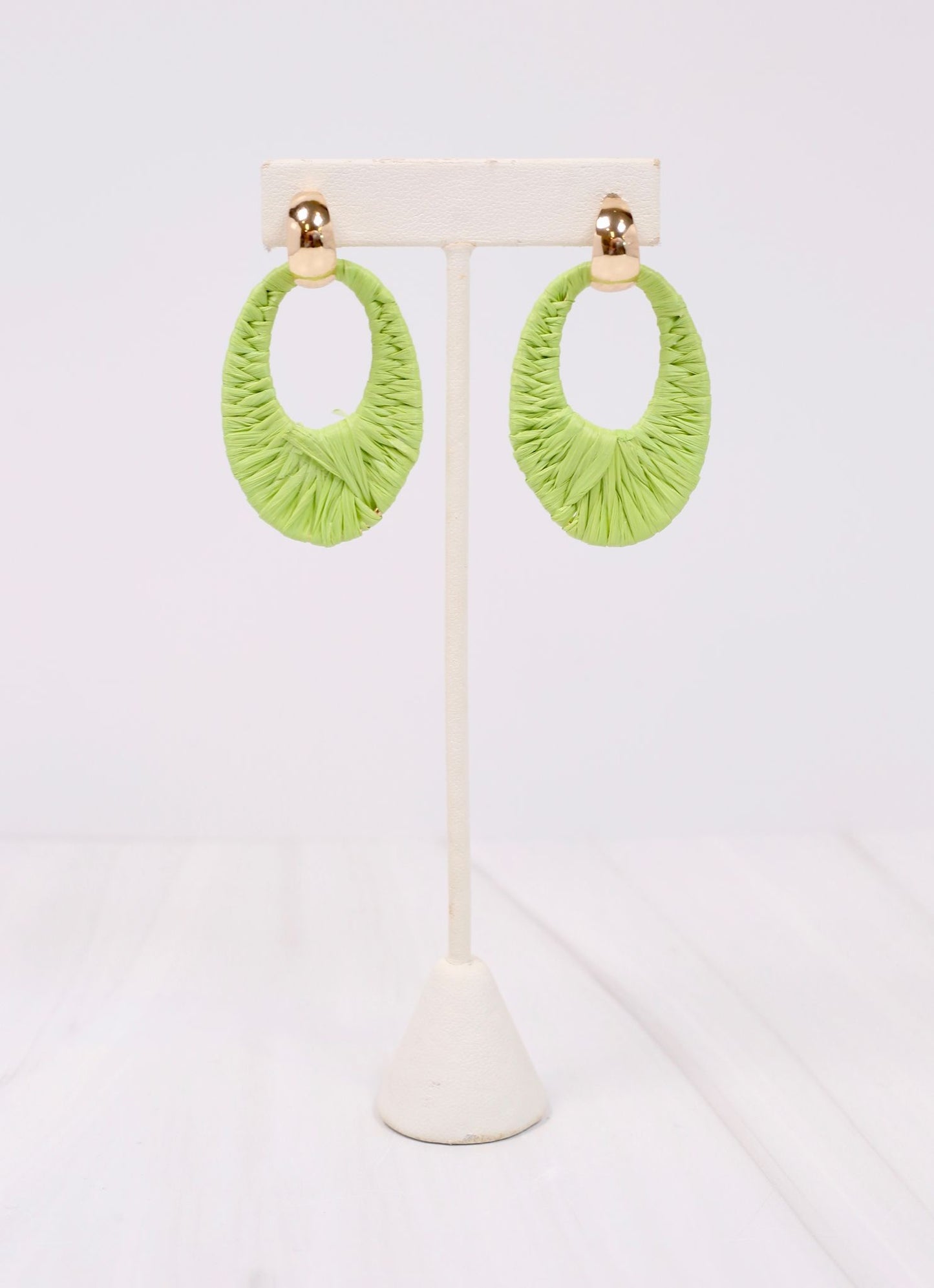 Sherb Wrapped Drop Earring LIME GREEN