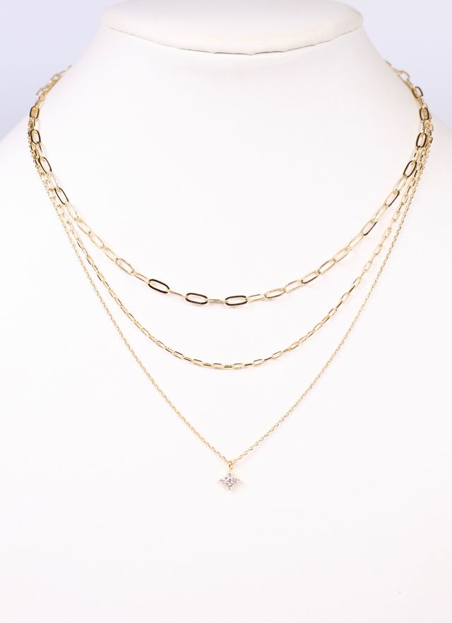 Gabel Layered Necklace Gold