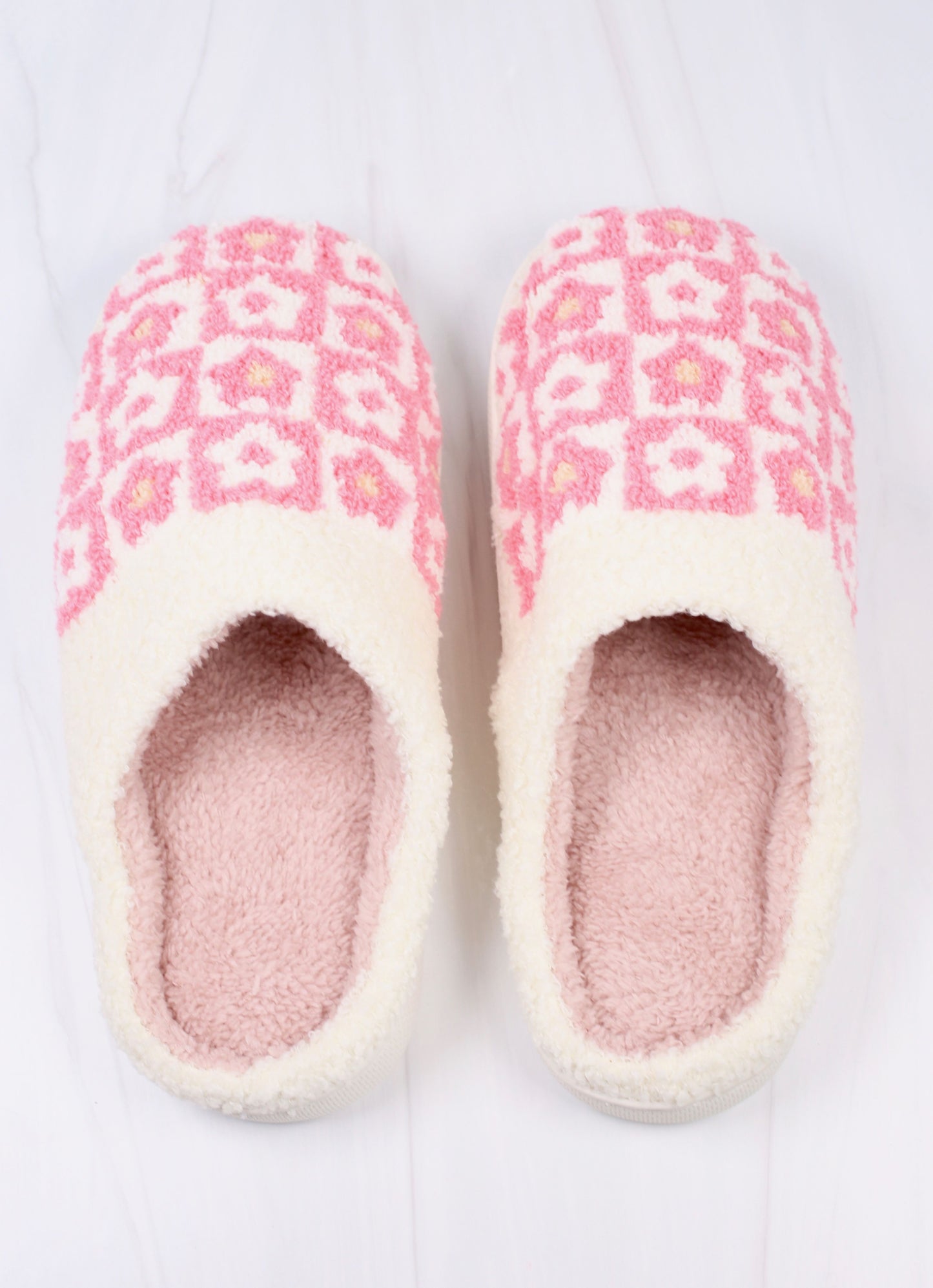 Flower Power Slippers (6 Pack) PINK