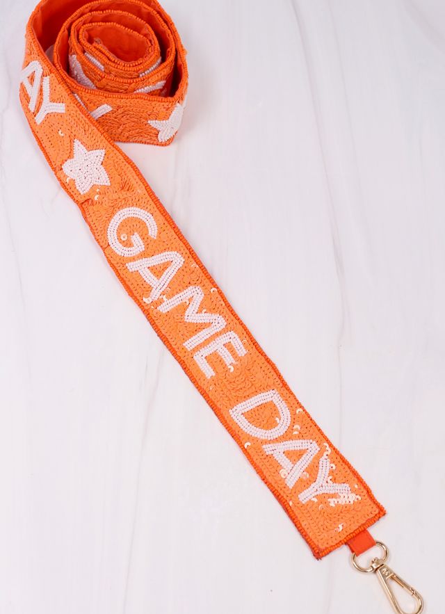 Game Day Spirit Sequin Strap Orange