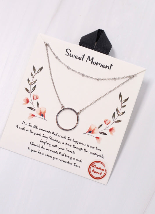 Sweet Moment Layered Necklace SILVER