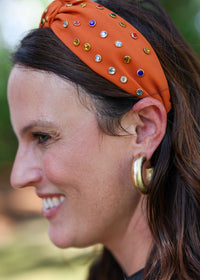Halle Jeweled Headband RUST