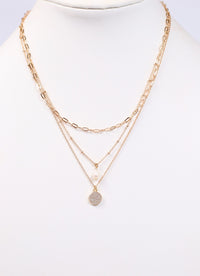 Beautiful Layered Neckalce with Charms GOLD