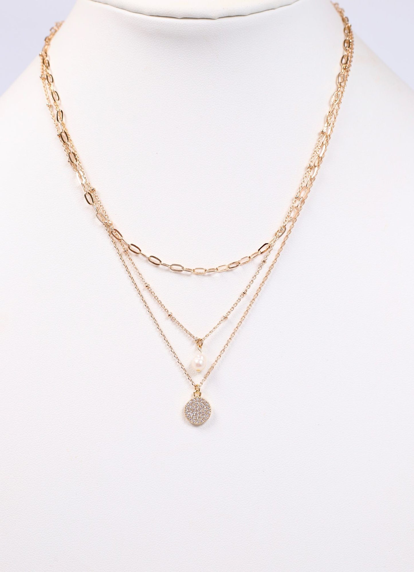 Beautiful Layered Neckalce with Charms GOLD