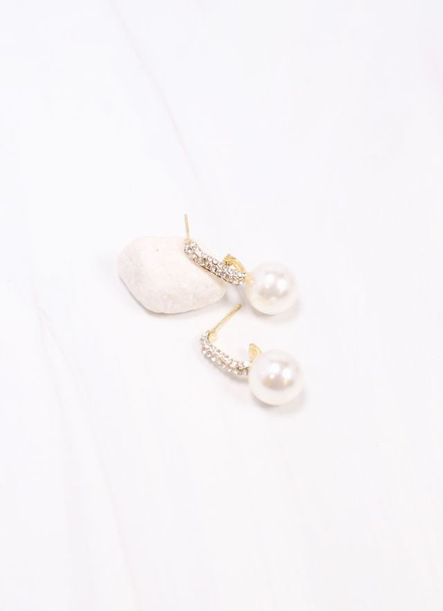 Somerville CZ Pearl Drop Earring GOLD