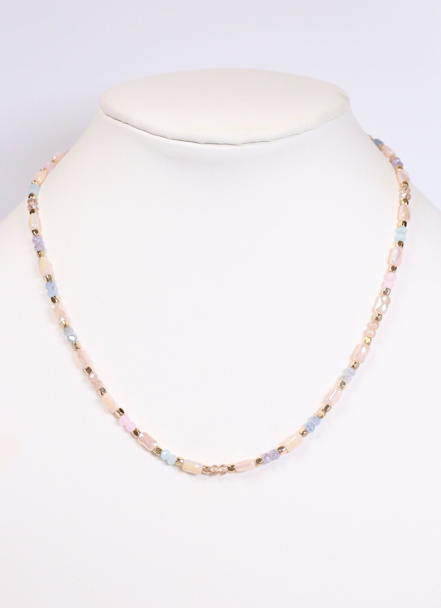 Evanston Glass Bead Necklace PASTEL MULTI