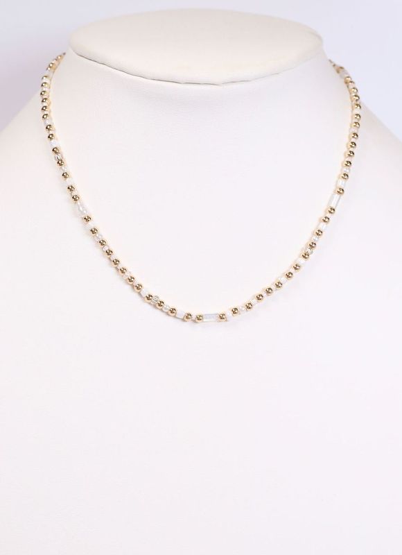 Corman Beaded Necklace WHITE