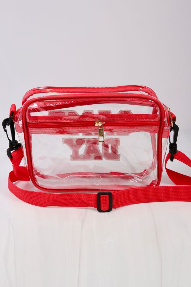 Game Day Clear Crossbody RED