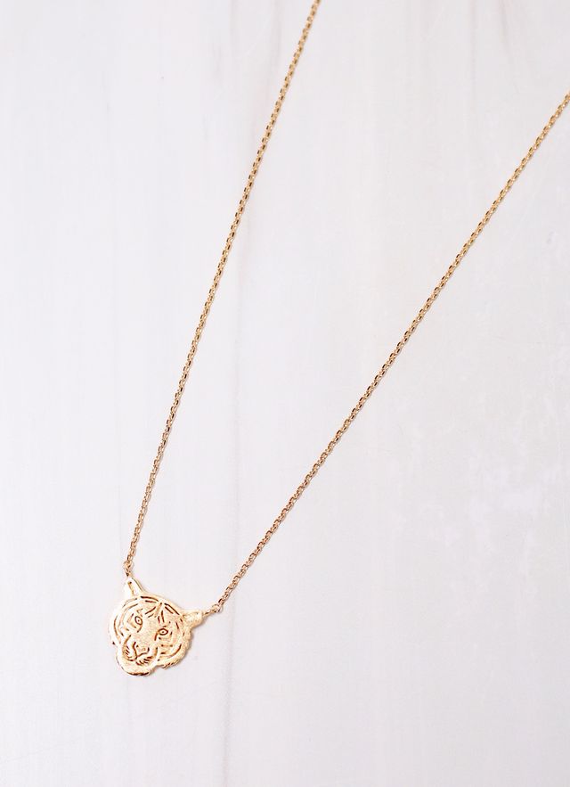 The World is a Jungle Tiger Necklace GOLD