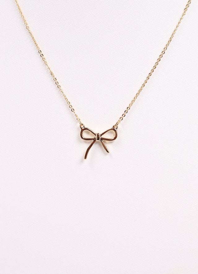Dollina Bow Necklace GOLD