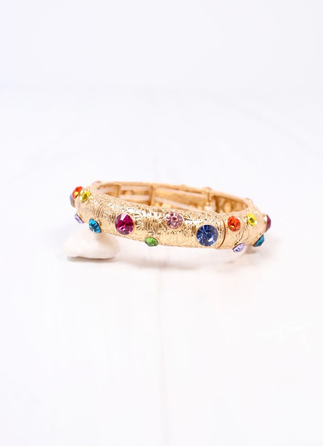 Kayne CZ Metal Stretch Bracelet MULTI