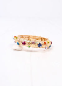 Kayne CZ Metal Stretch Bracelet MULTI