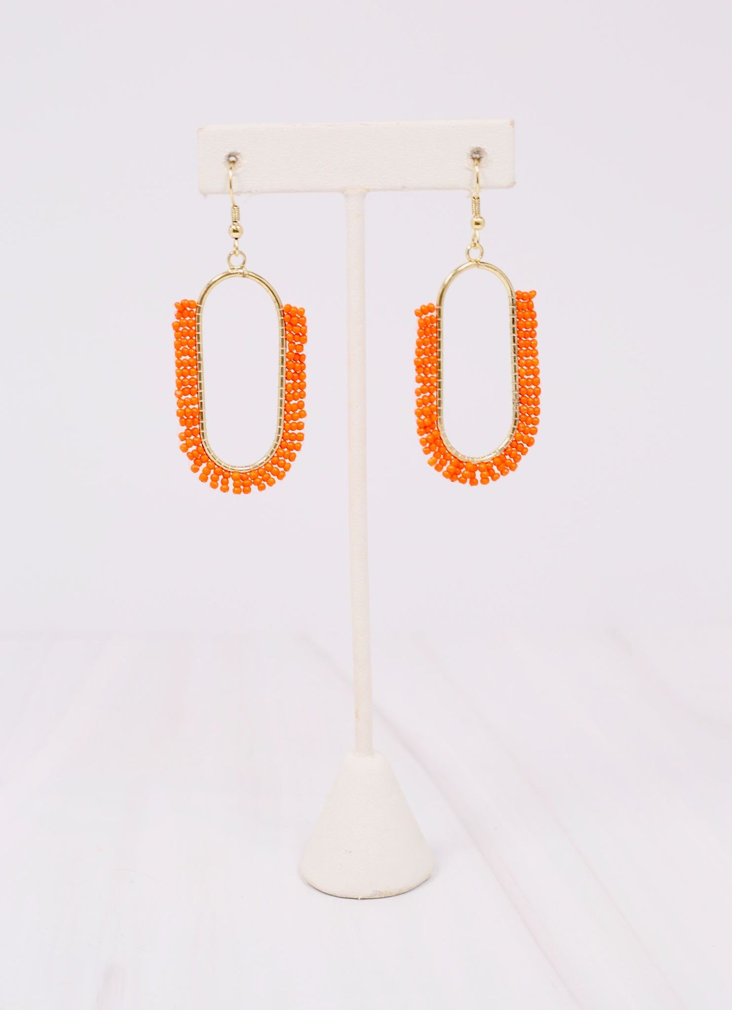 Nemaska Beaded Drop Earring ORANGE