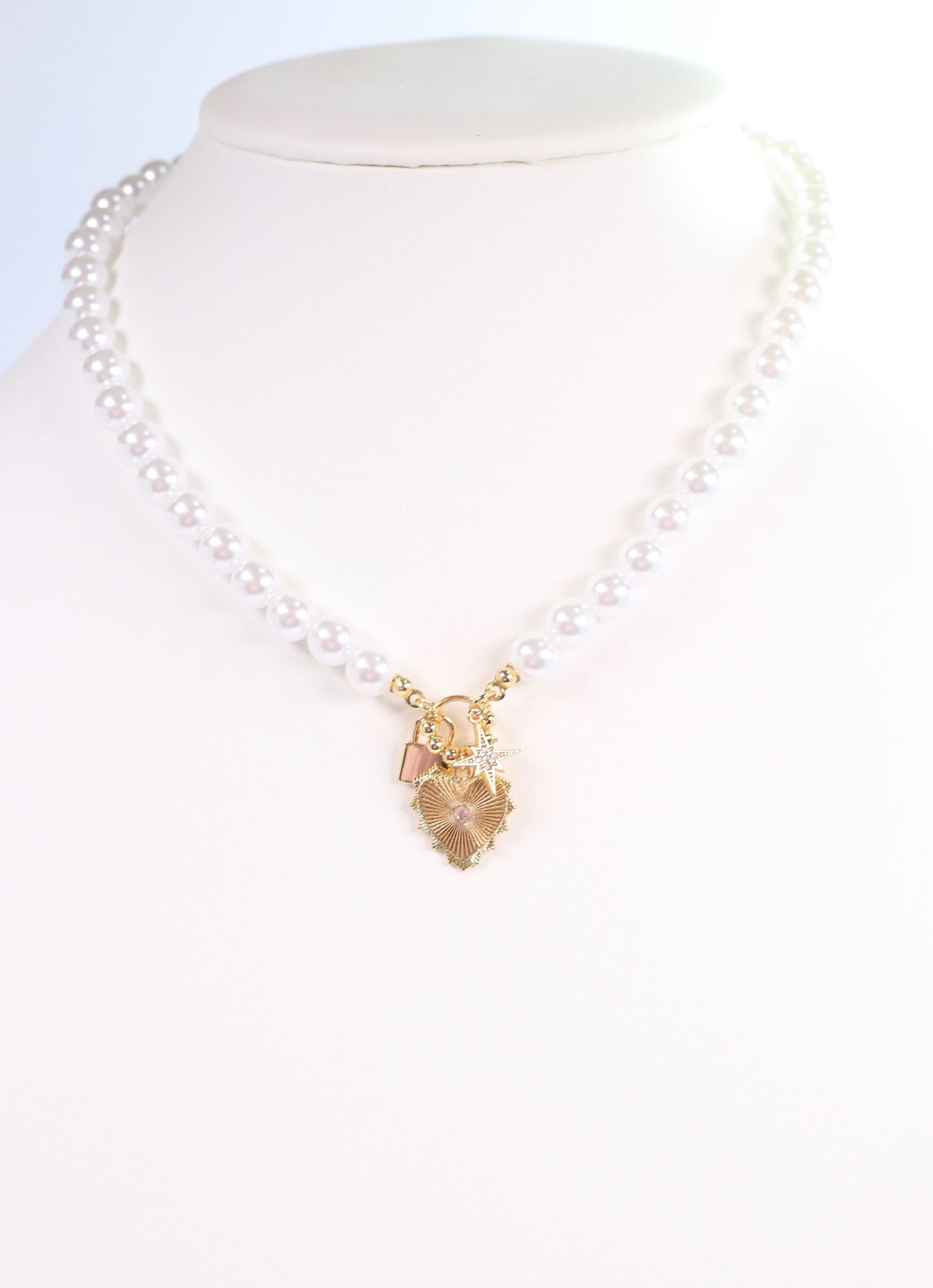 Bonifant Pearl Charm Necklace Ivory