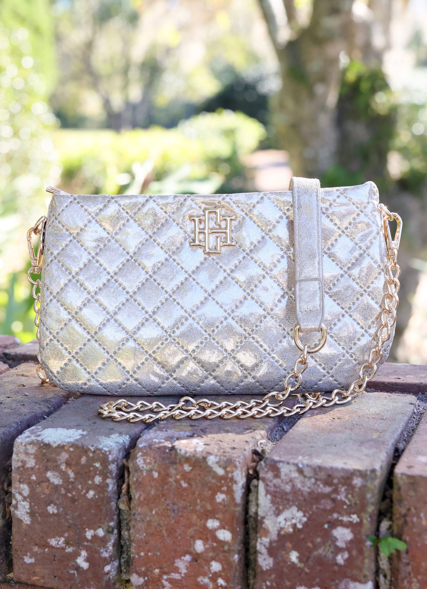 Livi Quilted Crossbody Champagne Pop