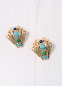 Honolulu Stone Shell Earring TURQUOISE