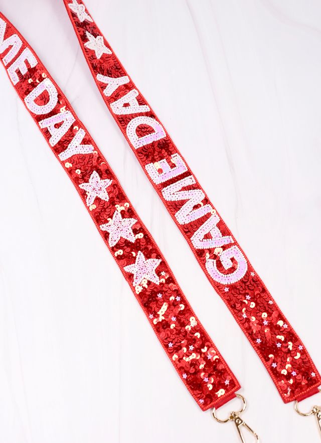 Game Day Star Sequin Strap RED