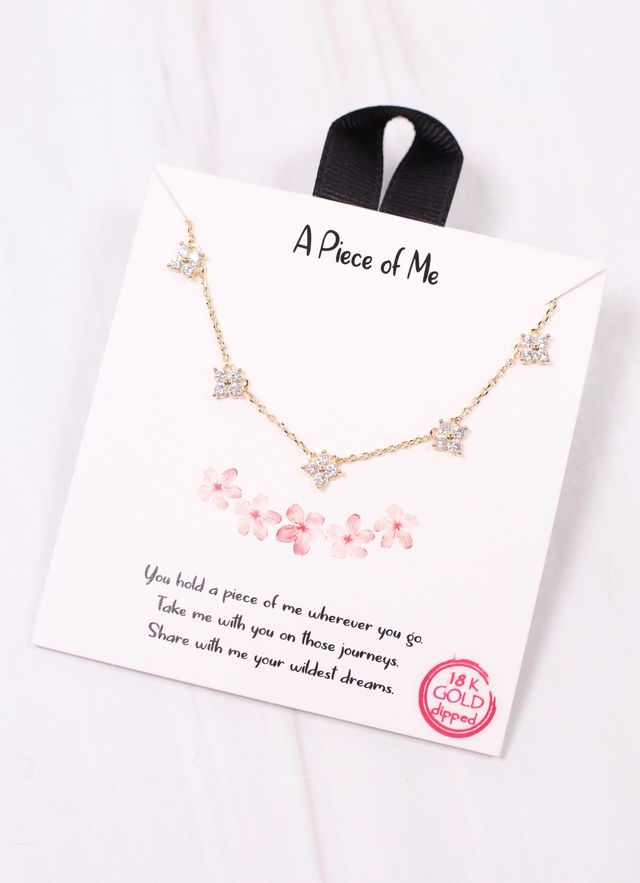 A Piece of Me CZ Necklace GOLD