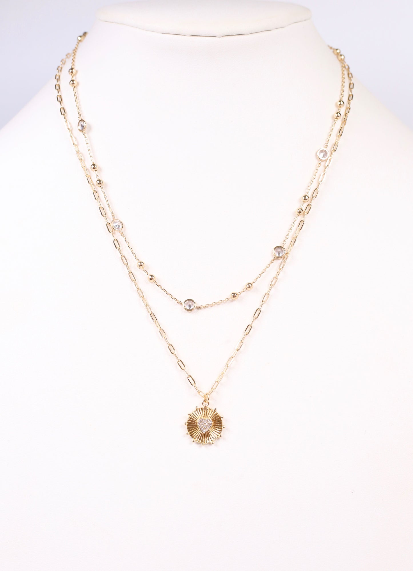 Dennings Layered Charm Necklace GOLD