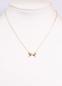 Jean Bow Necklace GOLD