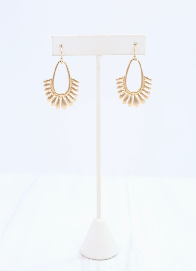 Marney Drop Earring MATTE GOLD