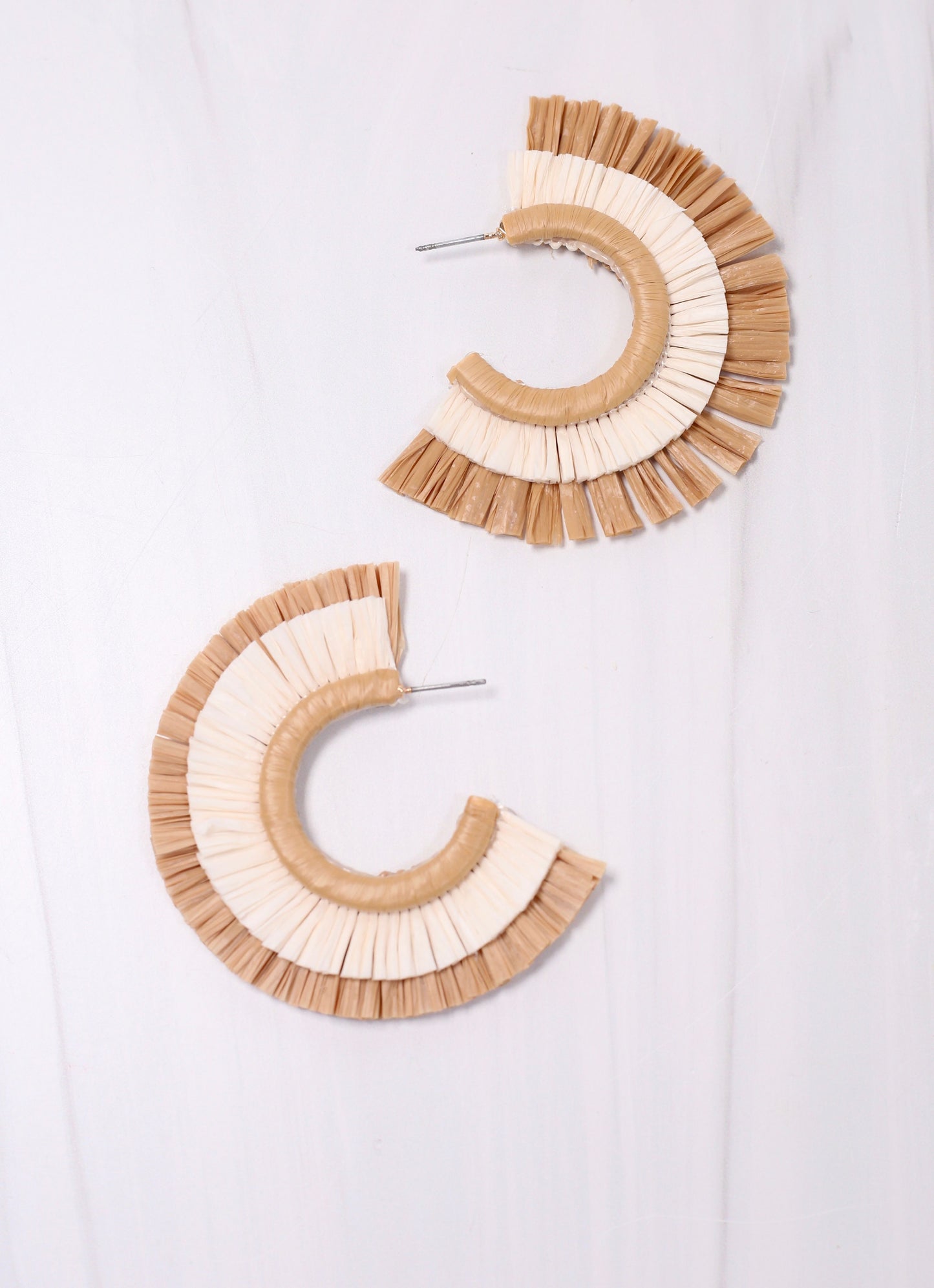 Aubert Raffia Hoop Earring NATURAL