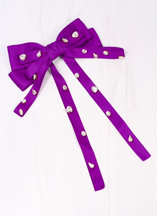 Futrelle CZ Hair Bow PURPLE