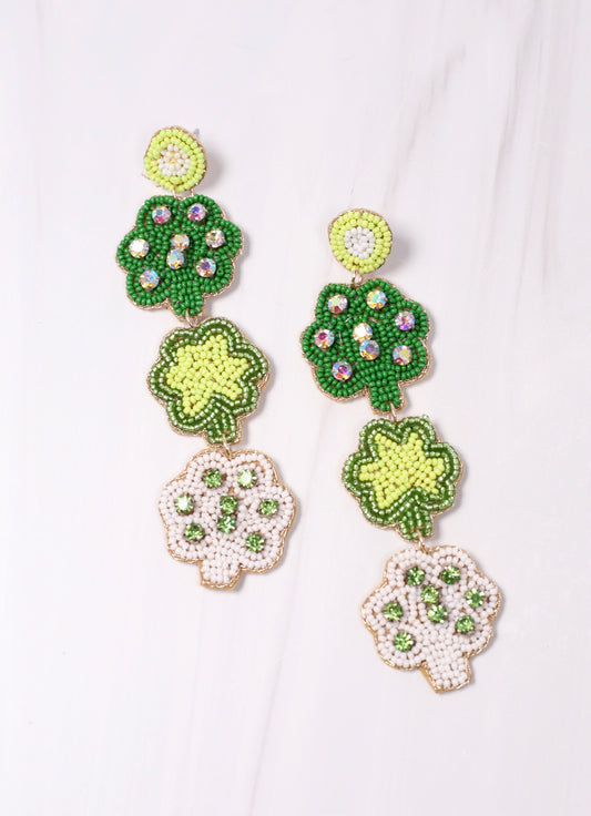 Magic Shamrock Drop Earring GREEN