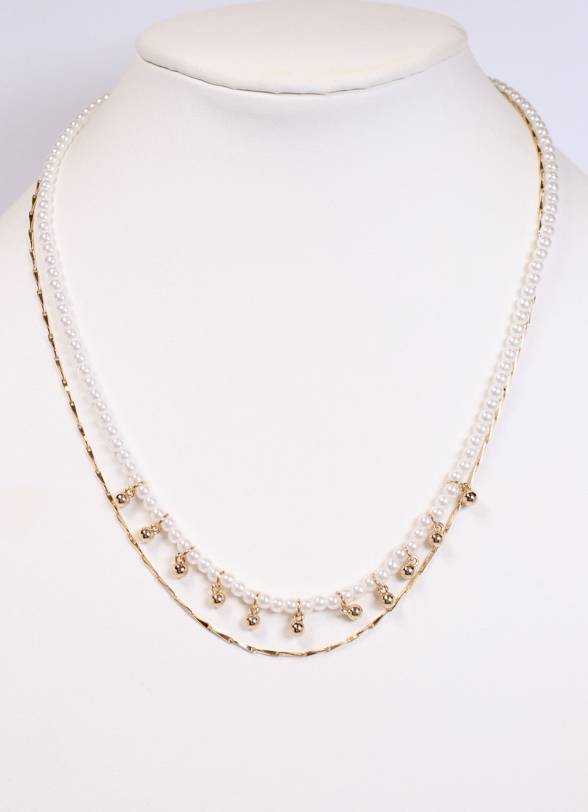 Setton Layered Pearl Necklace GOLD
