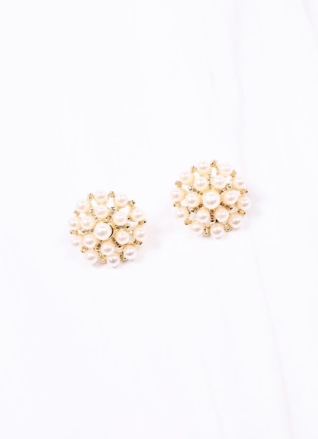 Jones Pearl Cluster Earring CREAM