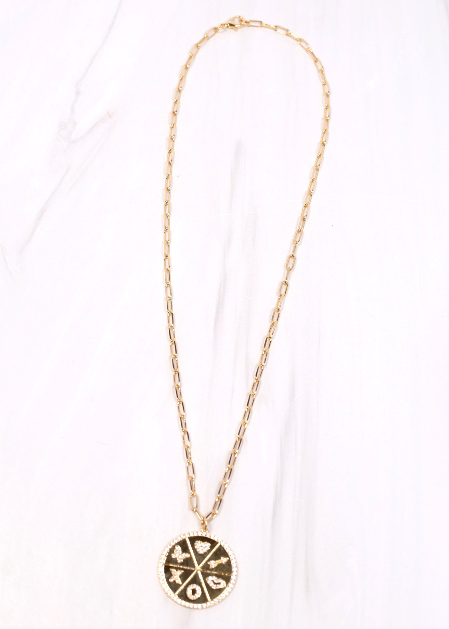 Winneway CZ Charm Necklace GOLD