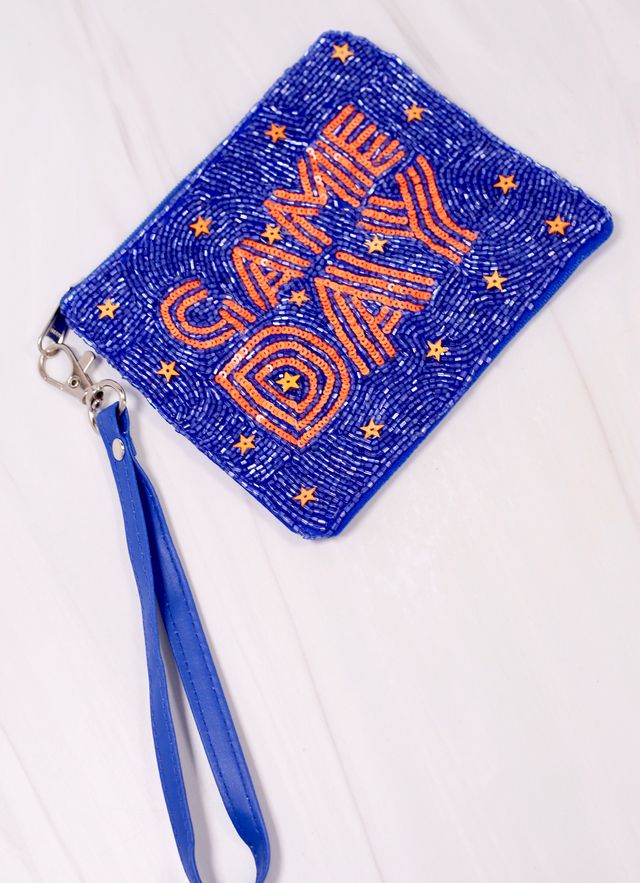 Game Day Star Wristlet BLUE ORANGE