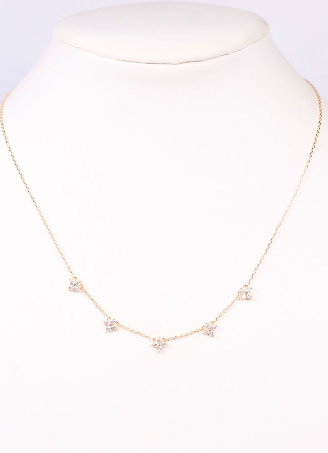 A Piece of Me CZ Necklace GOLD