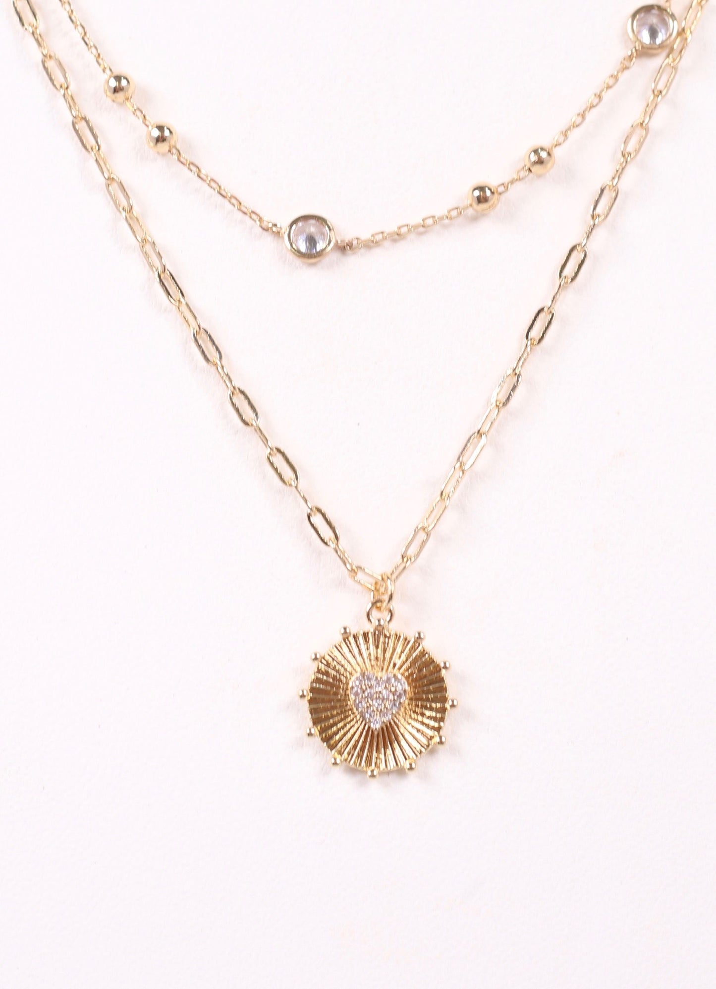 Dennings Layered Charm Necklace GOLD