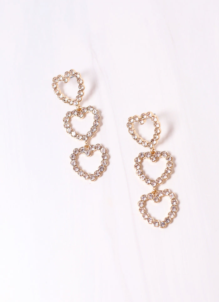 Forever Yours CZ Heart Earring CLEAR